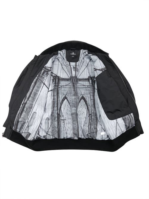 Brooklyn Brigade Solid Reversible Bomber Jacket In Black