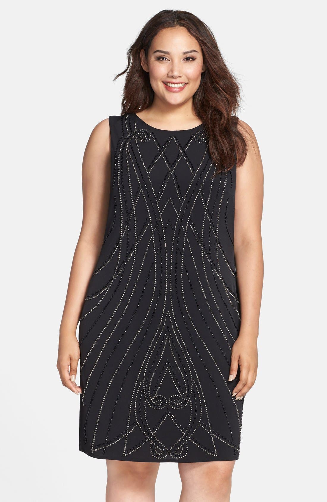 Chetta B Embellished Shift Dress (Plus Size) | Nordstrom