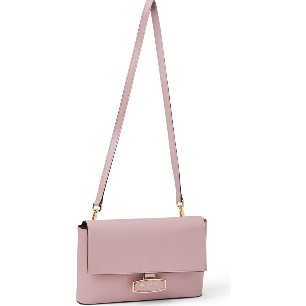 Bruno Magli Stella Leather Crossbody Bag In Mauve