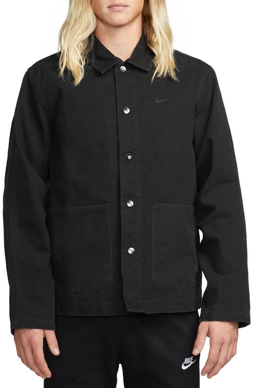 Nike Canvas Chore Coat Black/Black at Nordstrom,