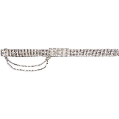 Topshop Diamante Chain Belt, Silver