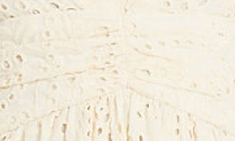 Maggy London Sleeveless Embroidered Eyelet Midi Dress In Ivory