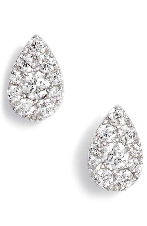 Bony Levy Diamond Pavé Pear Stud Earrings In Metallic