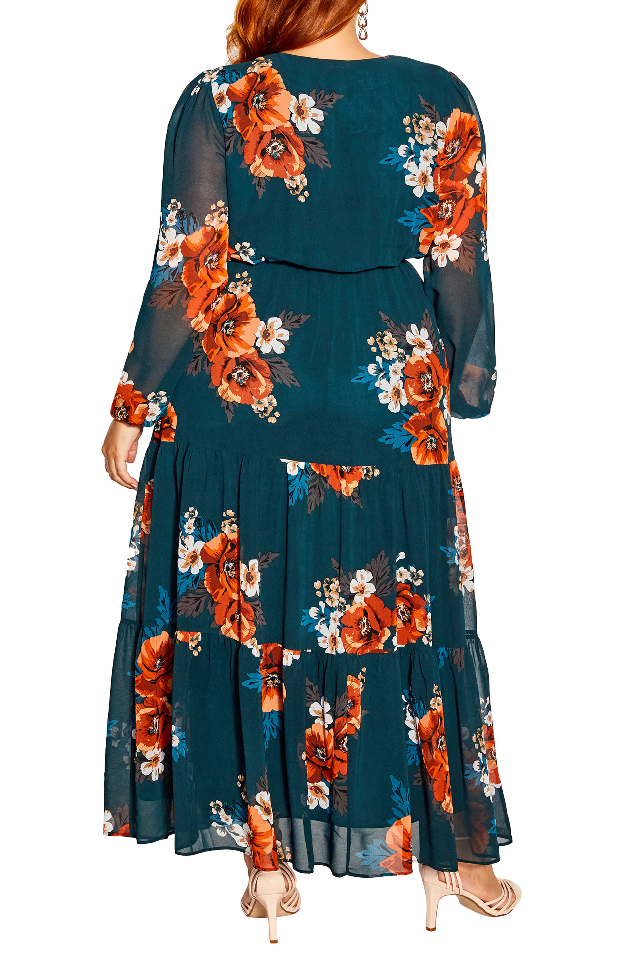 City Chic Hazel Floral Print Long 