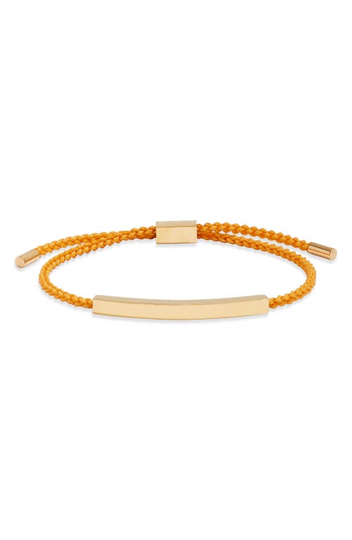 Clifton Wilson Braided Pull Through Bracelet In Gold/orange