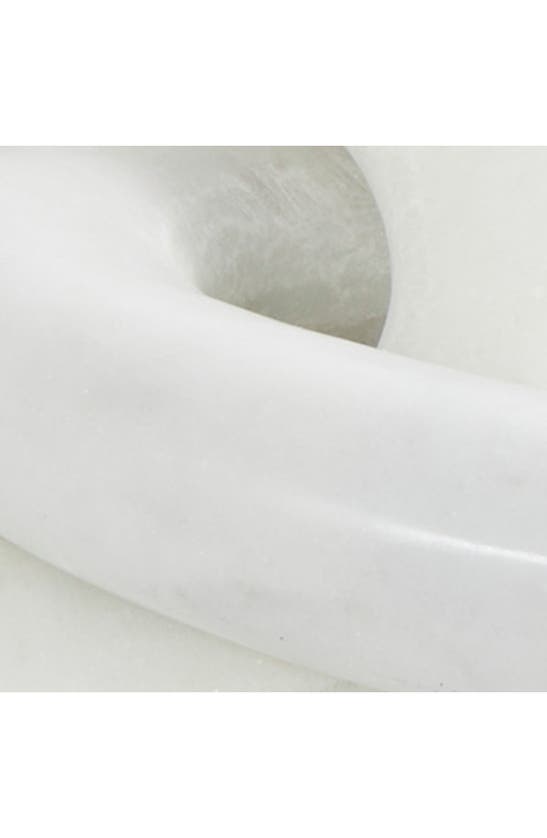 Vivian Lune Home Marble Chain Sculpture In White