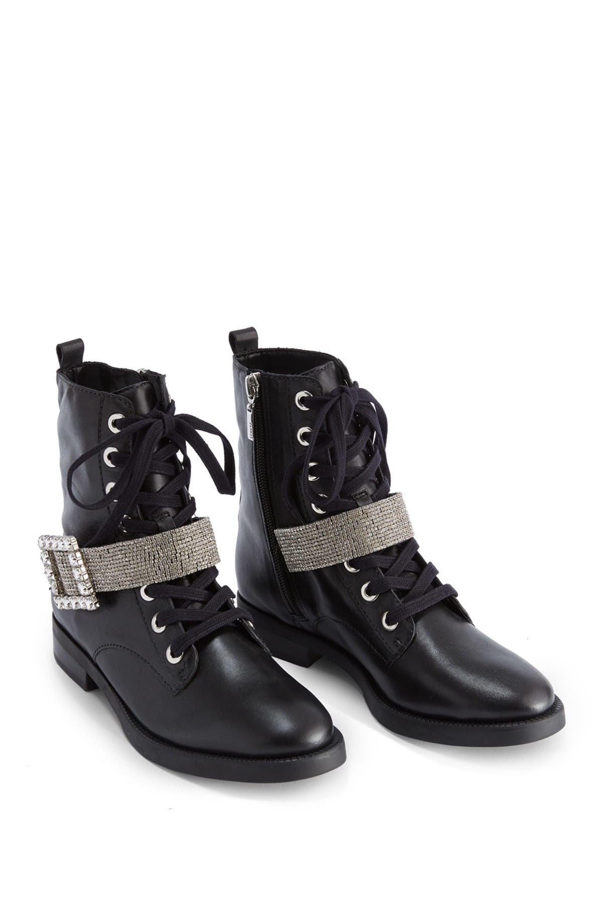 Roxia Embellished Buckle Combat Boot 