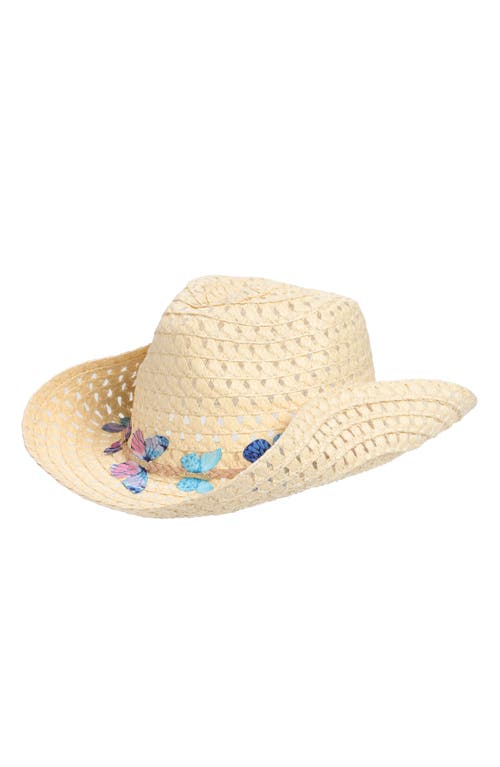 Capelli New York Kids' Straw Cowboy Hat in Natural Combo at Nordstrom