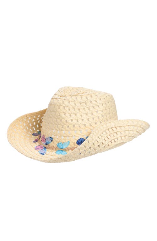 Capelli New York Kids' Straw Cowboy Hat In Natural Combo
