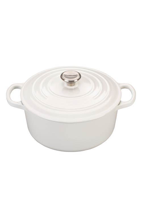 Le Creuset /-Quart Signature Round Enamel Cast Iron French/Dutch Oven in White at Nordstrom