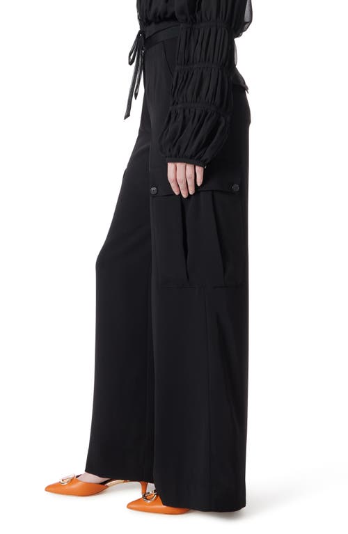 Do By Dee Ocleppo Cargo Wide Leg Suiting Pants In Black