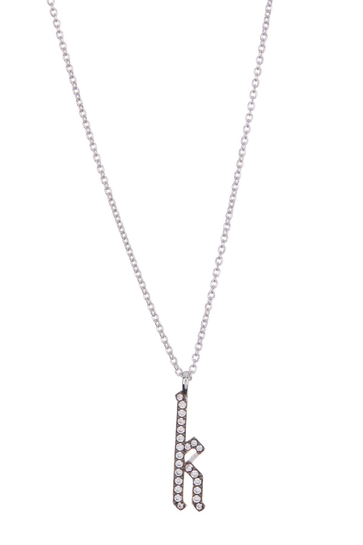 Nadri Pave Cz Initial Pendant Necklace In Silver