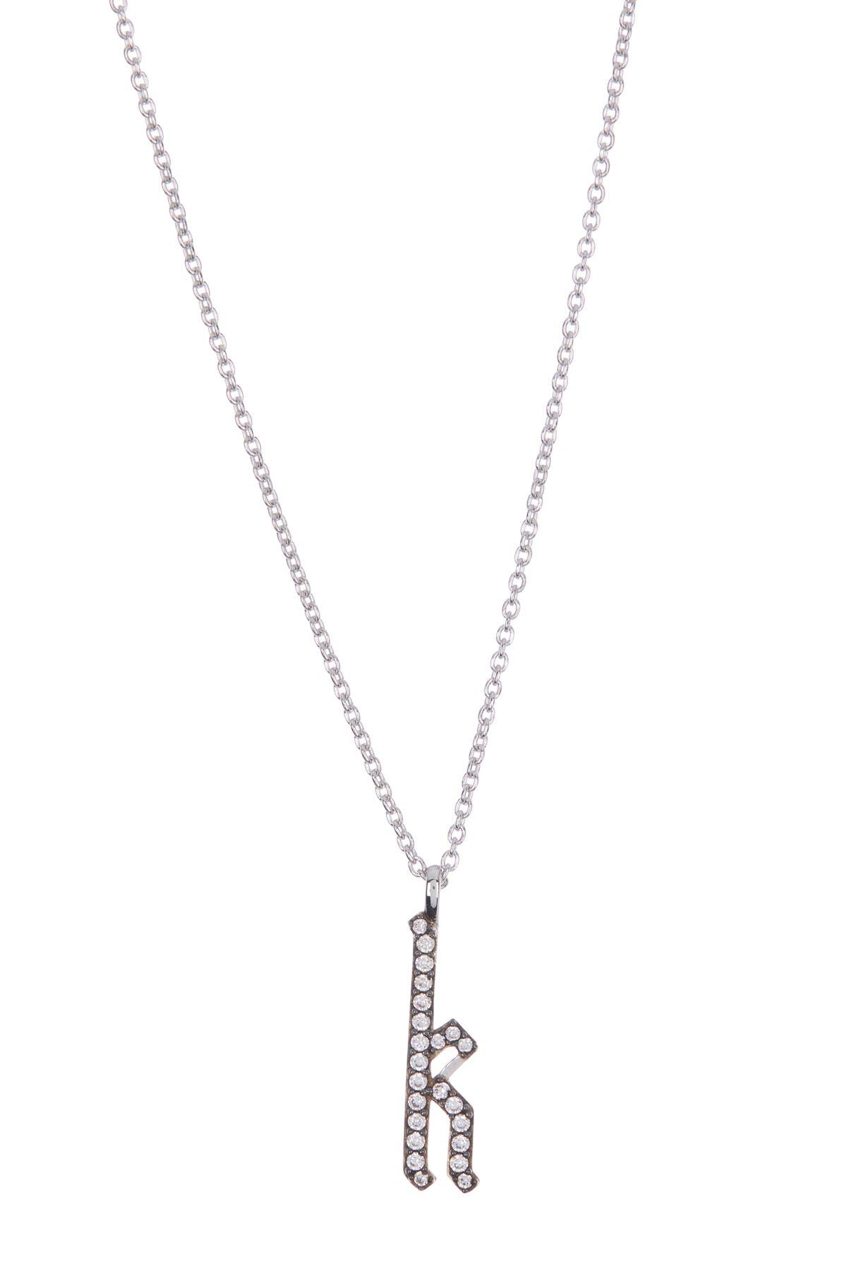 nadri initial necklace silver