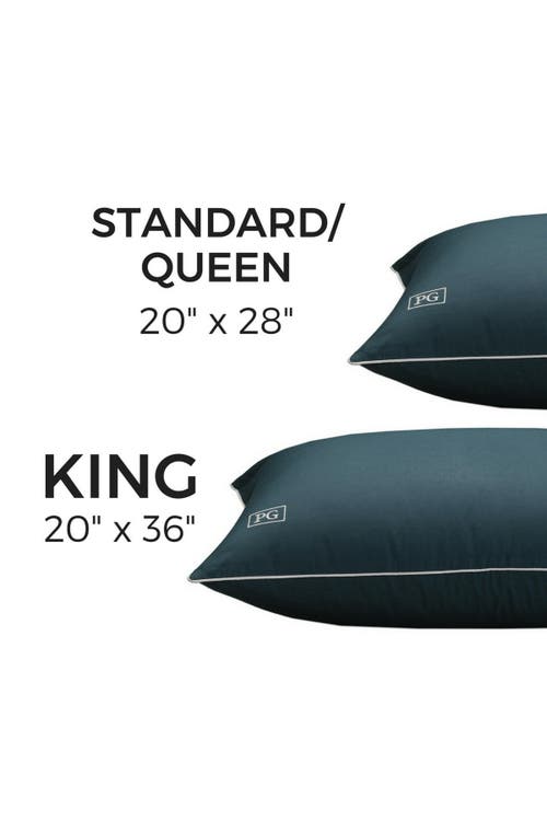 Pg Goods Pillow Guy Firm Density Side/back Sleeper, Down Alternative Pillow With Micronone Technology, And Re In Navy/teal With White Cord
