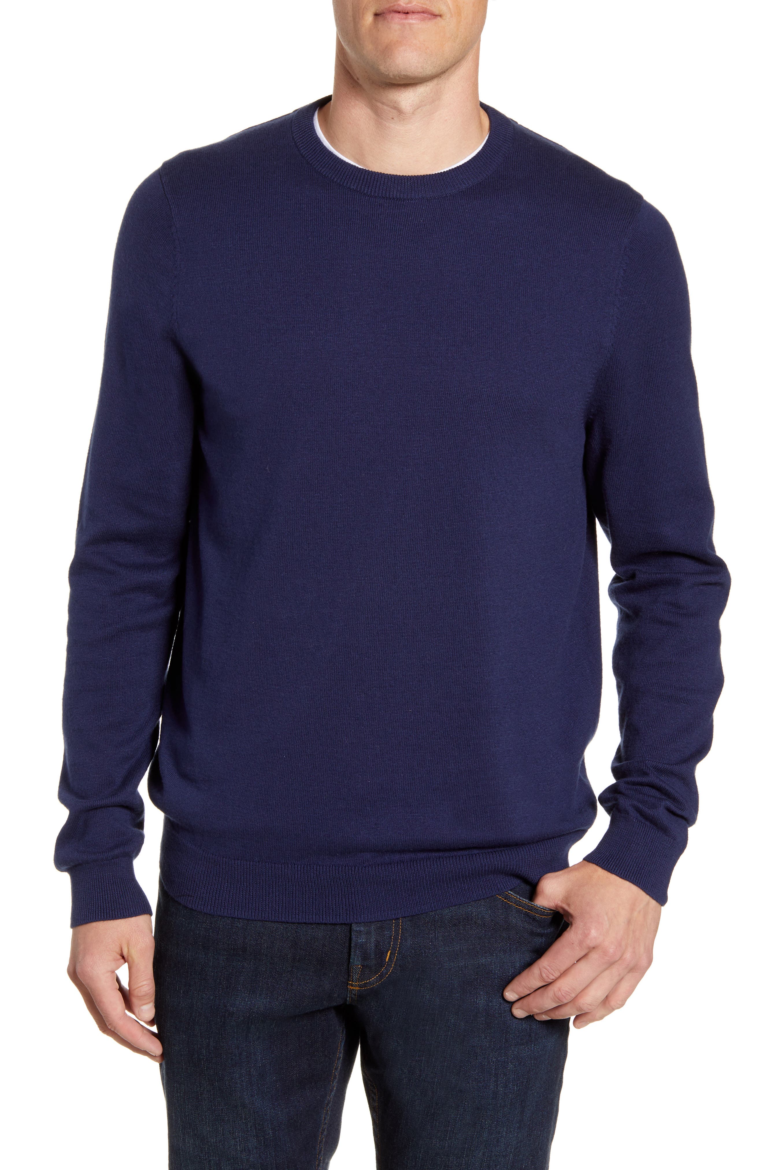 Nordstrom Men's Shop Cotton & Cashmere Crewneck Sweater Nordstrom