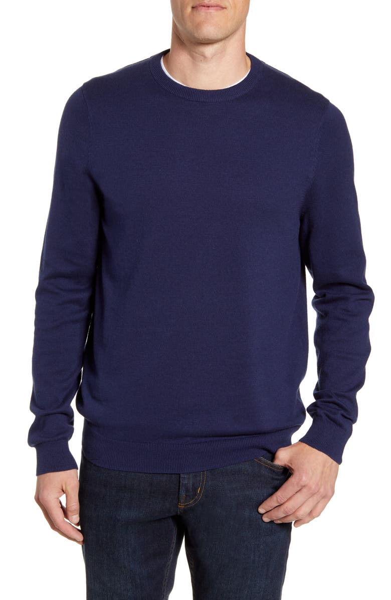 Nordstrom Men's Shop Cotton & Cashmere Crewneck Sweater | Nordstrom