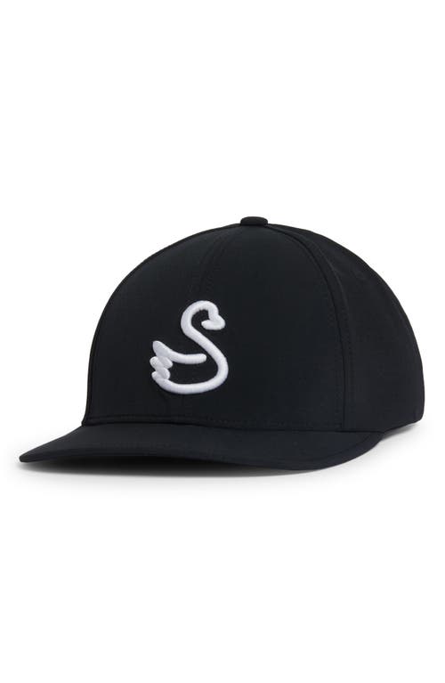 Swannies Swan Delta Waterproof Baseball Cap in Black-White at Nordstrom