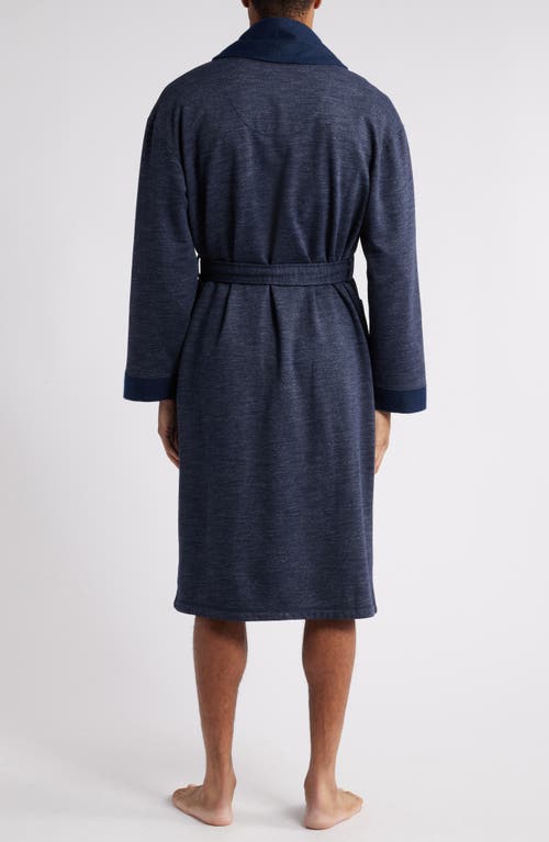 Majestic International Feel Good Fleece Robe In Navy