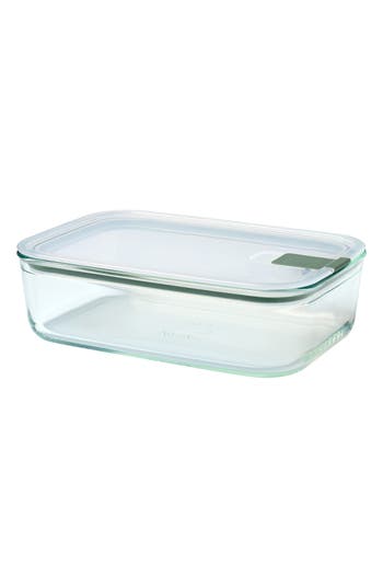 Mepal Easyclip Rectangular Glass Lunch Box In Sage