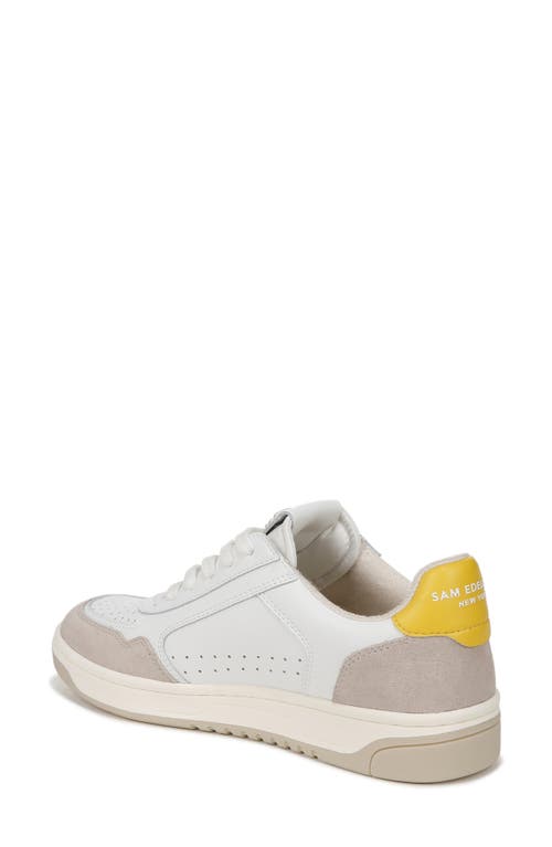 Shop Sam Edelman Harper Sneaker In White/sunflower Se