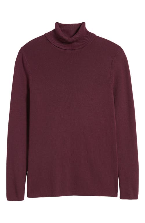 Shop Anne Klein Turtleneck Sweater In Deep Plum