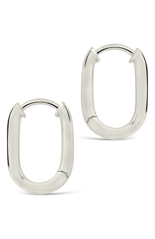 Sterling Forever Arlet Hoop Earrings In Silver