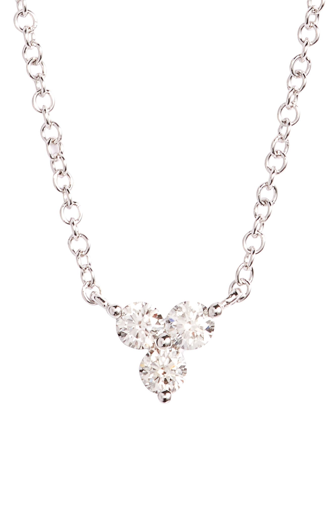 EF COLLECTION Trio Diamond Pendant Necklace Nordstrom