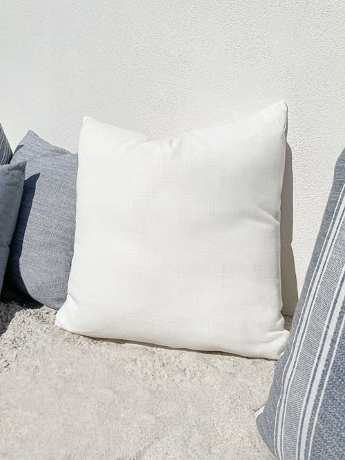 Shop Anaya Seaside Smooth Indoor Outdoor Pillow In White