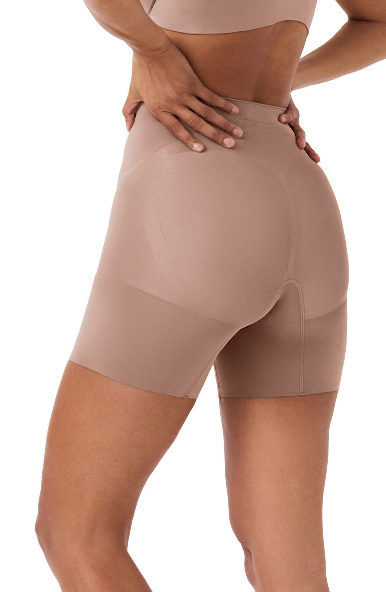 SPANX® SPANX OnCore Mid Thigh Shorts in Cafe Au Lait