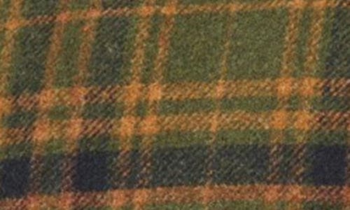 Ben Sherman Harrington Check Wool Blend Jacket In Dark Green