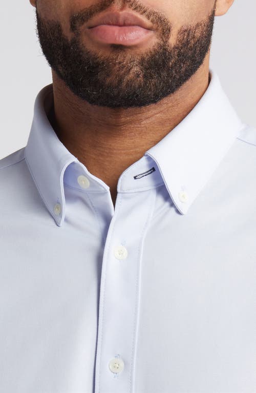Mizzen + Main Mizzen+main Ellis Trim Fit Solid Performance Button-down Shirt In Blue
