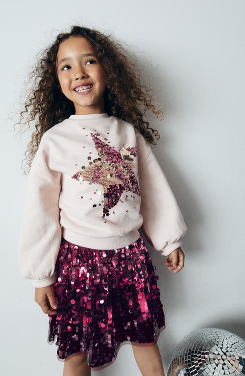 Shop Next Kids' Heart Sequin Embellished Graphic Sweatshirt In White