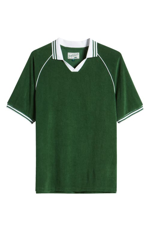 Shop Bogey Boys The Icons Terry Cloth Polo In Eden Green