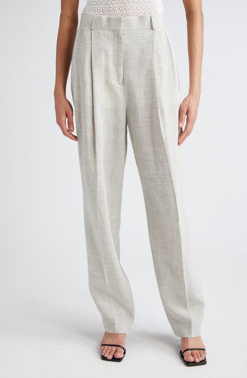 TOTEME Pleat Front Tailored Trousers Oat Melange at Nordstrom, Us