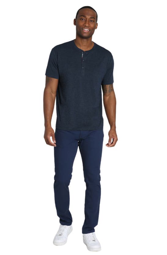 Shop Jachs Henley T-shirt In Dark Blue