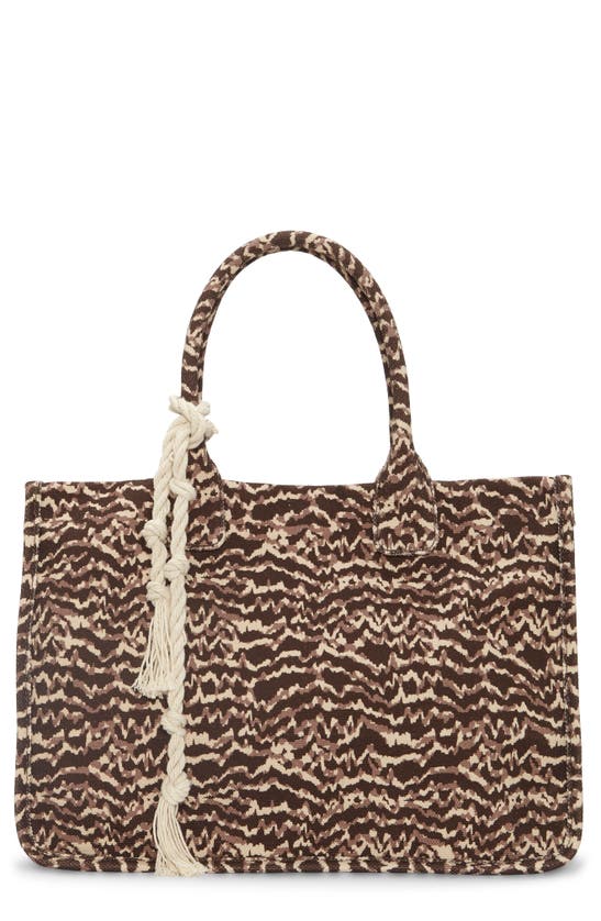 Vince Camuto Orla Canvas Tote In Artisanal Animal Print Canvas