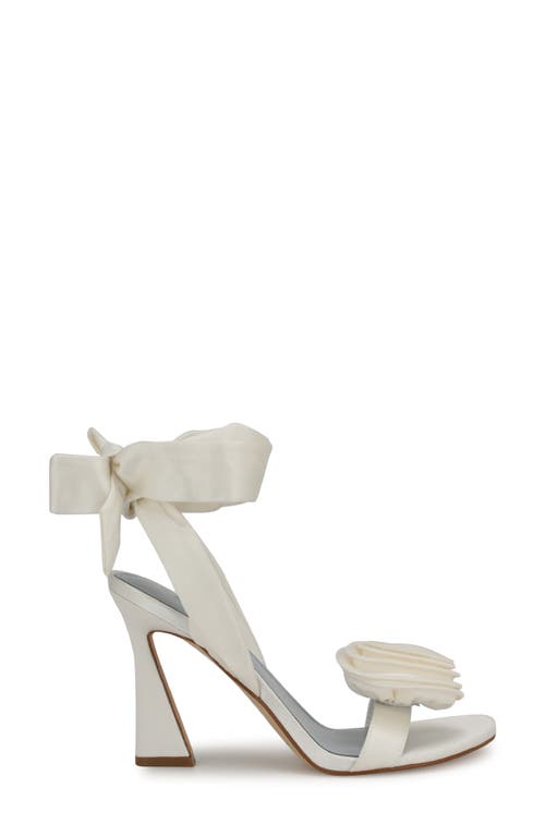 Shop Nine West Krave Ankle Wrap Sandal In White