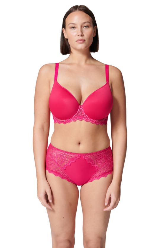 Shop Simone Perele Caresse Underwire Full Cup Bra In Teaberry Pink