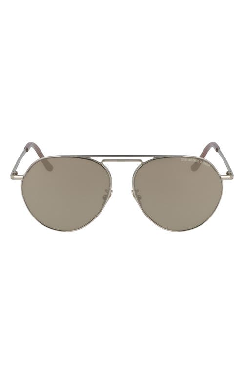 Cutler and Gross 56mm Aviator Sunglasses in Gold/Pink Gradient