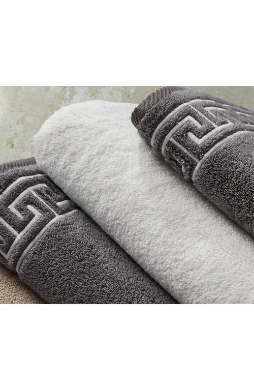 Matouk Adelphi Cotton Wash Cloth In White/truffle