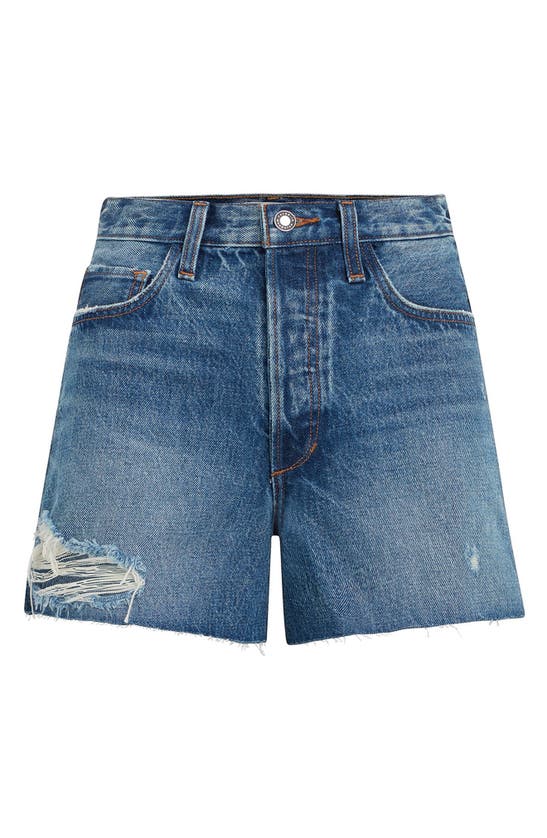 Shop Favorite Daughter The Caroline Ripped High Waist Cutoff Denim Shorts In Boston