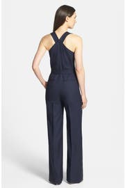 Tory Burch 'Trinity' Belted Wide Leg Jumpsuit | Nordstrom
