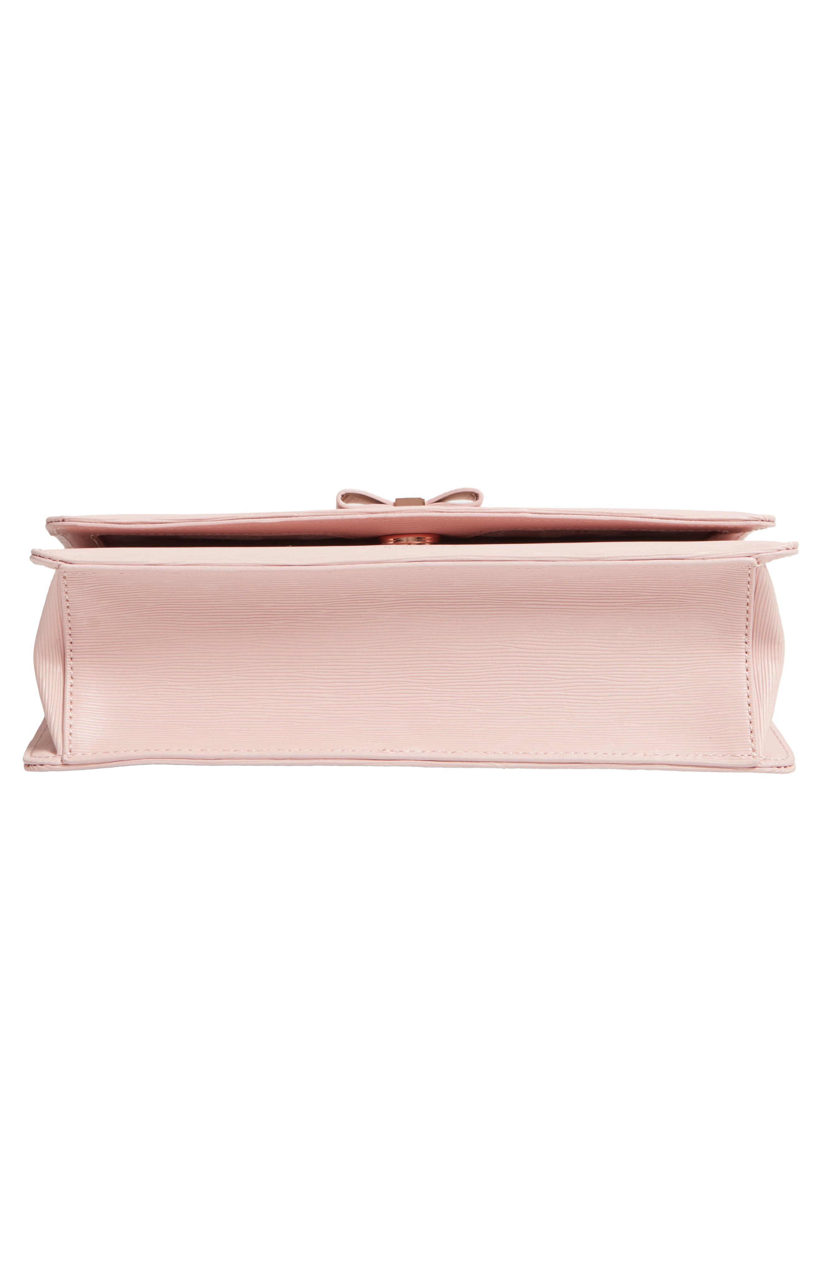 delila bow detail leather cross body bag