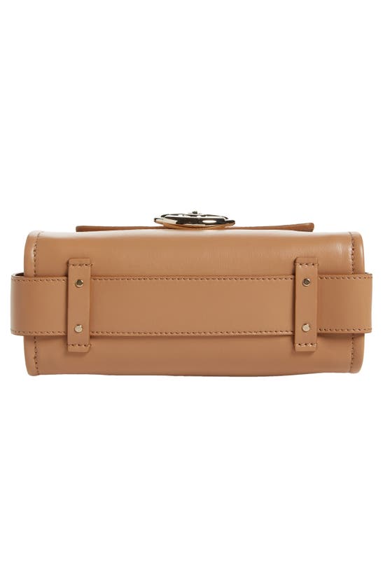 Shop Chloé Mini Tess Leather & Suede Top Handle Bag In Light Tan