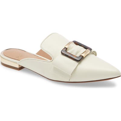 Linea Paolo Ava Loafer Mule- Ivory