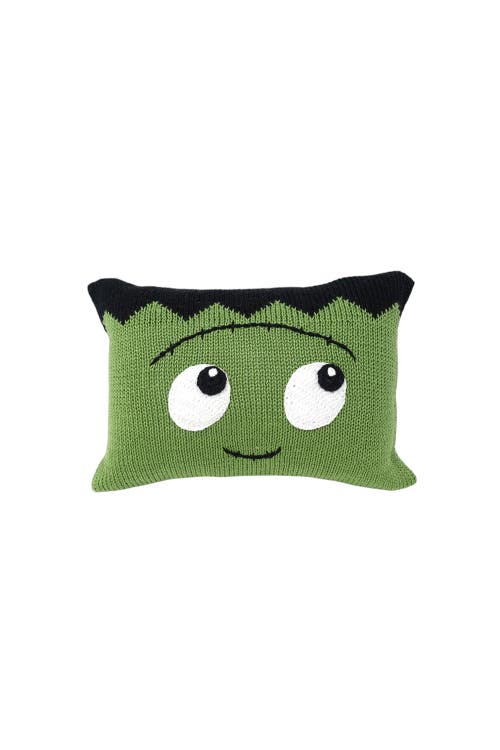 Melange Collection Halloween Monster Mini Pillow In Green