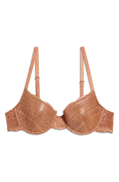 Shop Etam Idole No. 4 Underwire Demi Bra In Copper