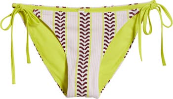 lemlem Women's REKKA String Bikini Bottom Swimsuit in Yani Blue