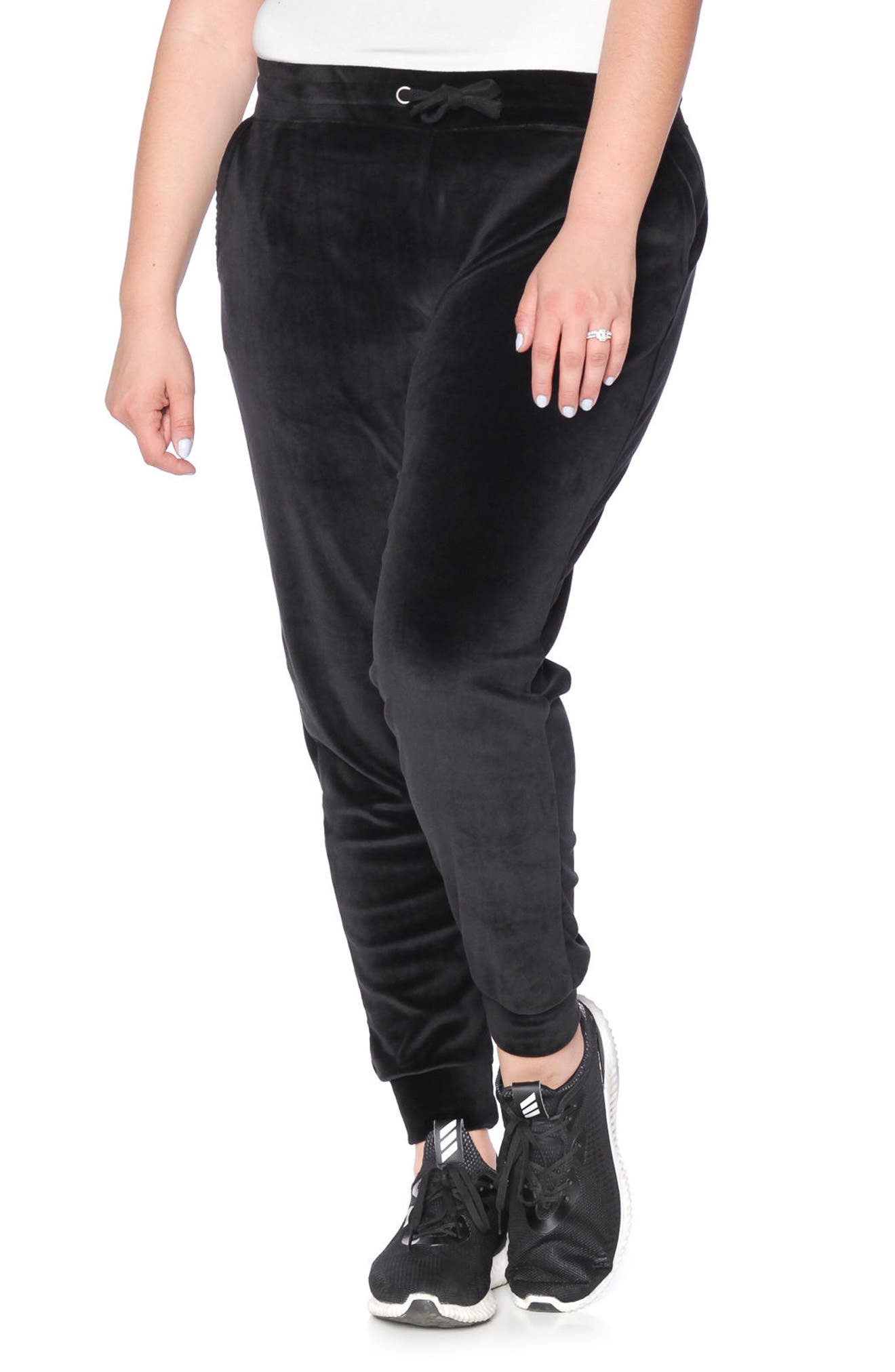 plus size velour joggers