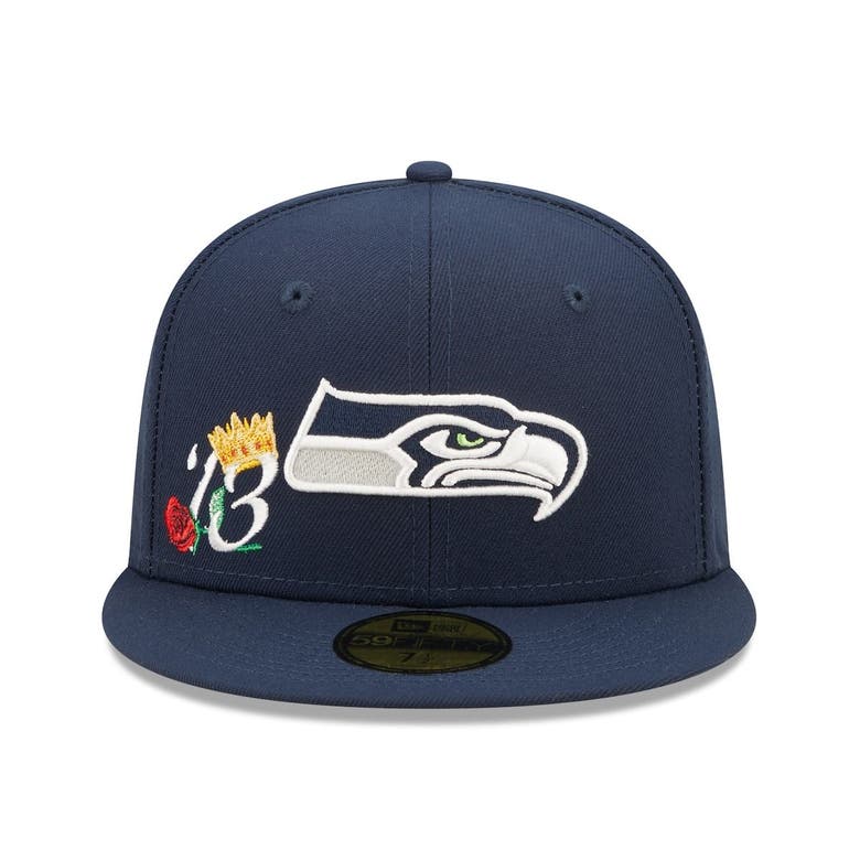 Men's New Era College Navy Seattle Seahawks Crown Super Bowl